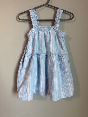 Cat & Jack Light Blue Striped Gauze Sundress